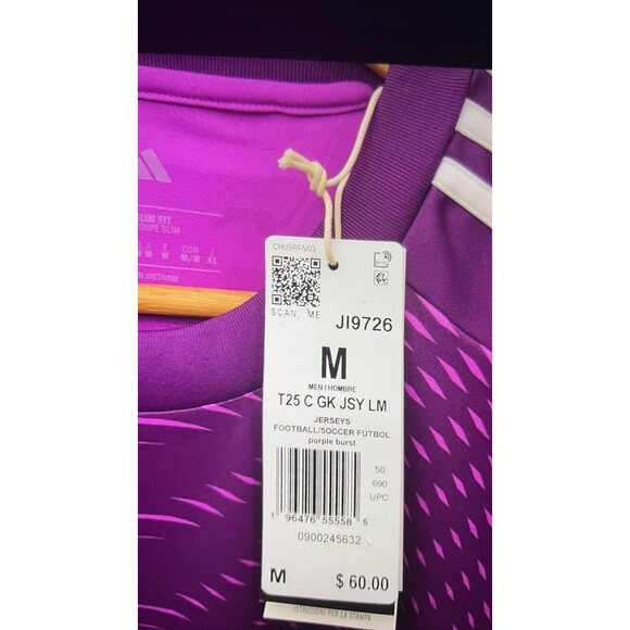 Adidas T25 Goalkeeper Jersey in Purple Burst - Picture 2 of 3